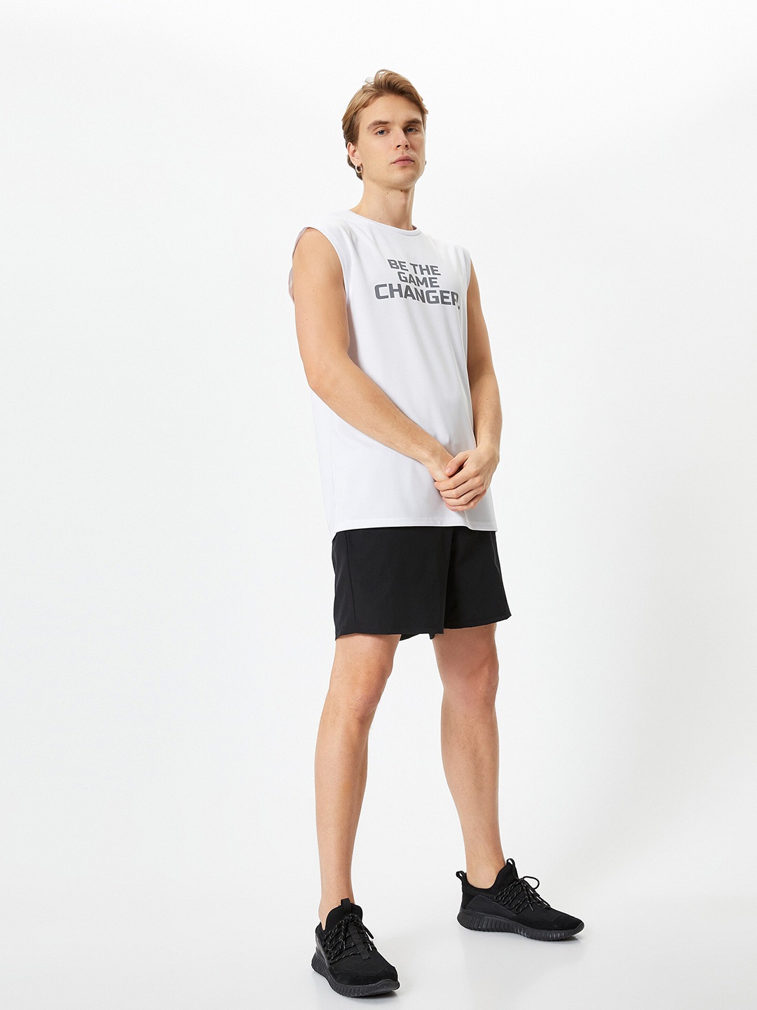 

Koton Round Neck Typography Printed T-shirt, White