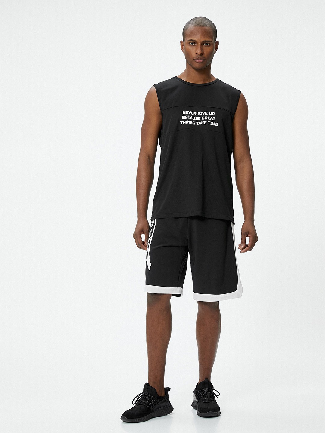 

Koton Round Neck Typography Printed T-shirt, Black