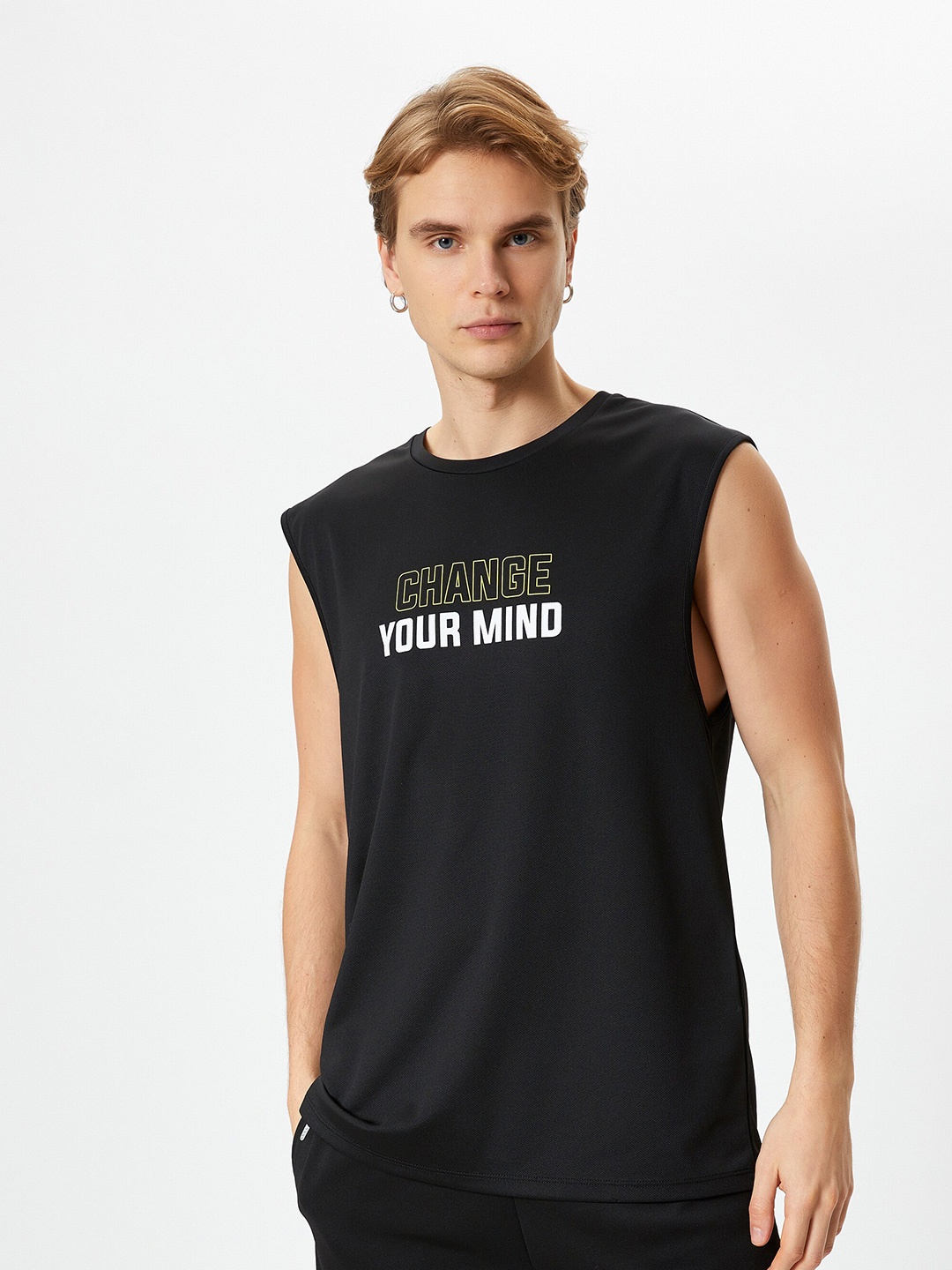 

Koton Typography Printed T-shirt, Black