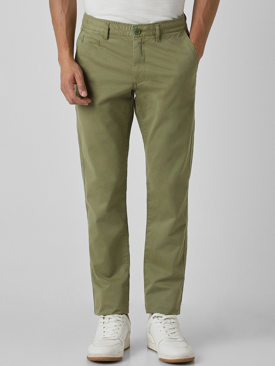 

Van Heusen Sport Men Mid-Rise Regular Trousers, Green