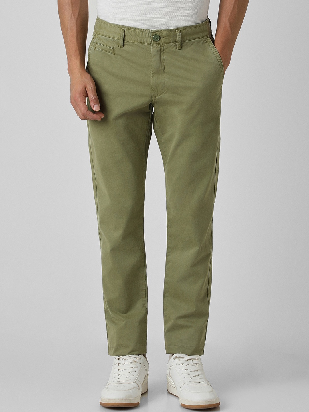 

Van Heusen Sport Men Mid-Rise Regular Trousers, Green