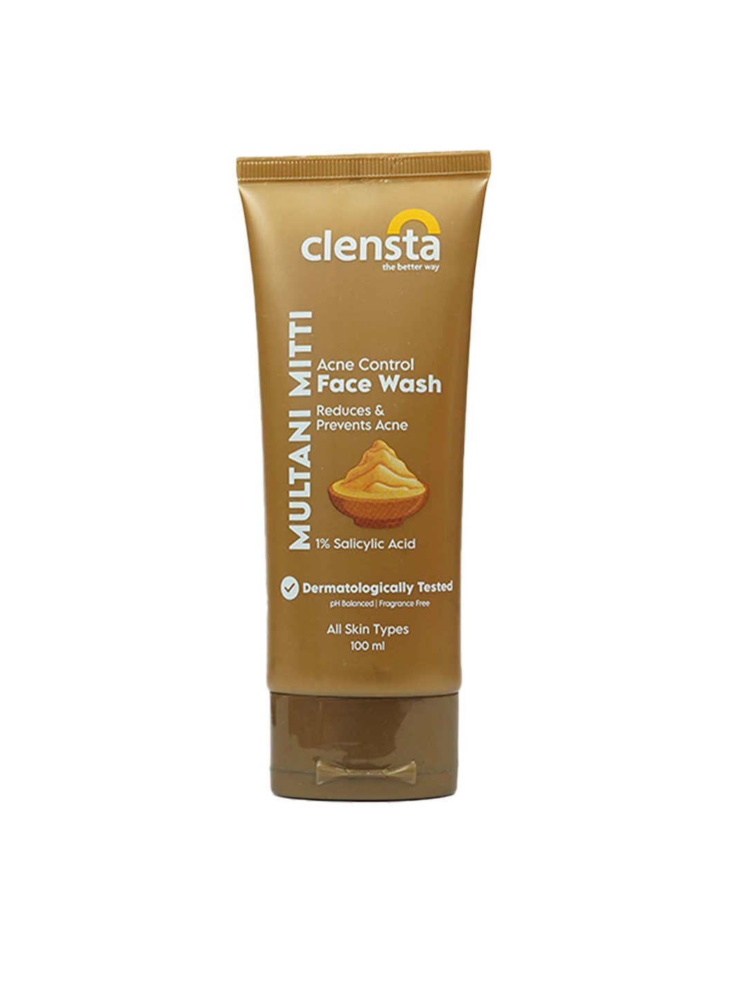 

Clensta Multani Mitti Acne Control Face Wash With Salicylic Acid - 100ml, Brown