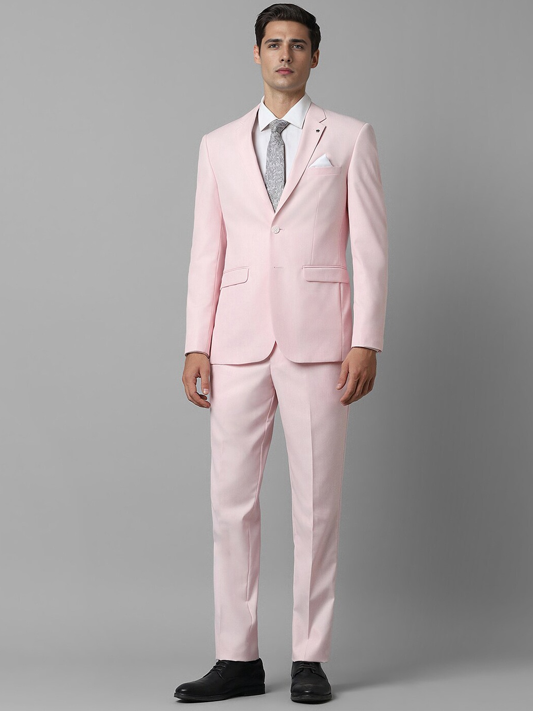 

Louis Philippe Slim-Fit Single-Breasted Two-Piece Formal Suit, Pink