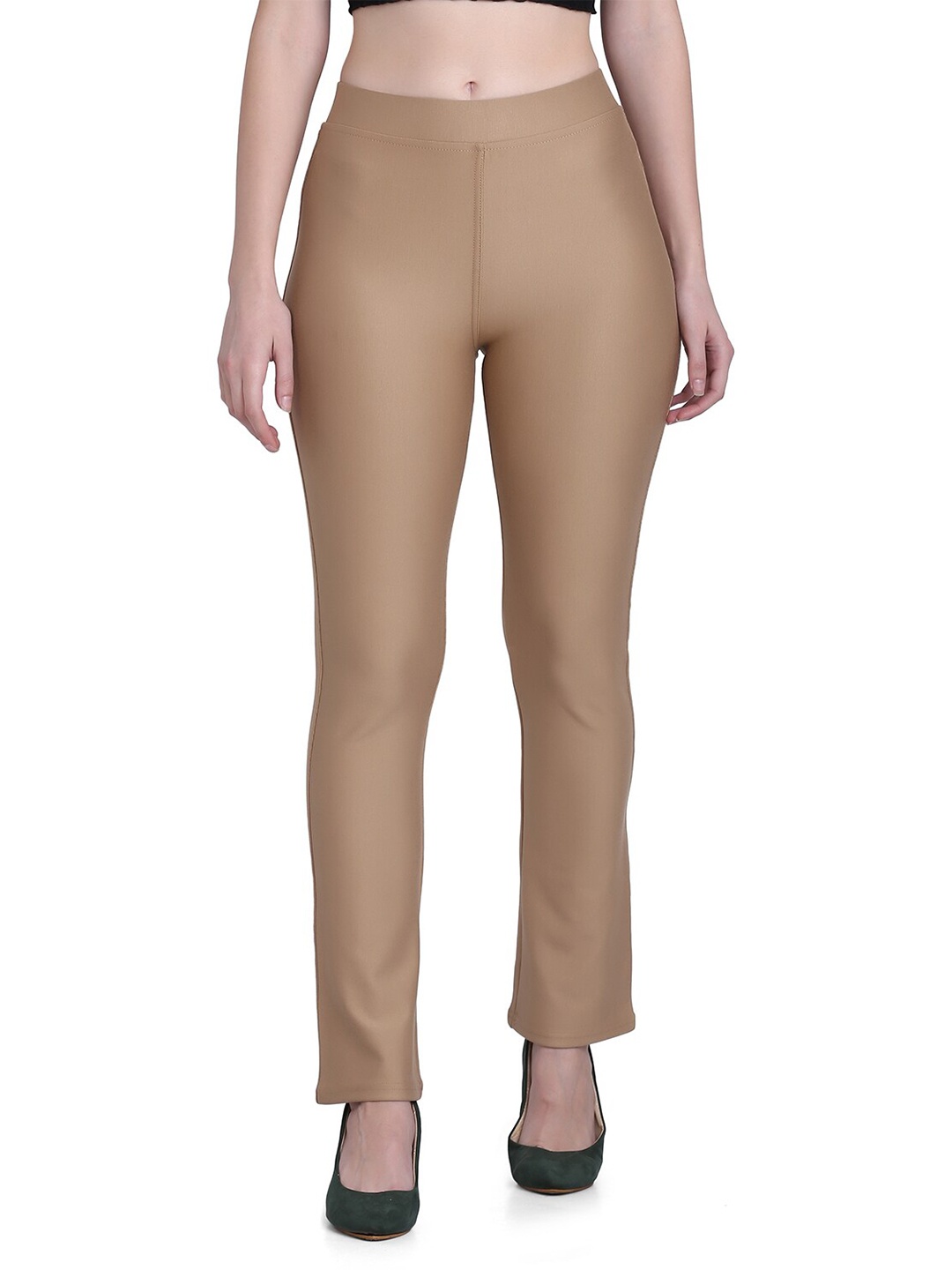 

SPIFFY Women Mid-Rise Jeggings, Beige