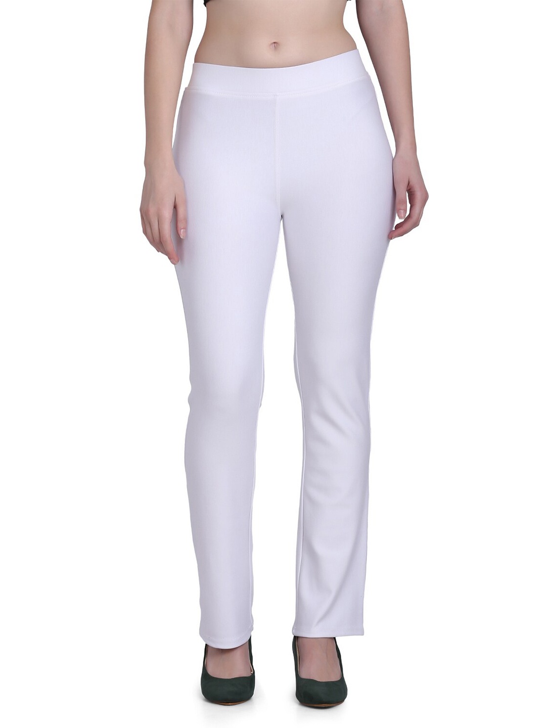 

SPIFFY Women Mid-Rise Jeggings, White