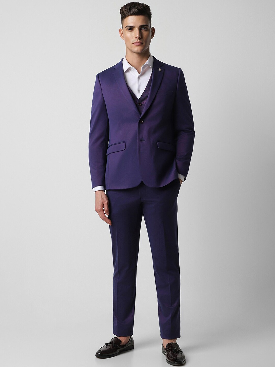 

Van Heusen Ultra Slim Fit Three Piece Wedding Suit, Purple