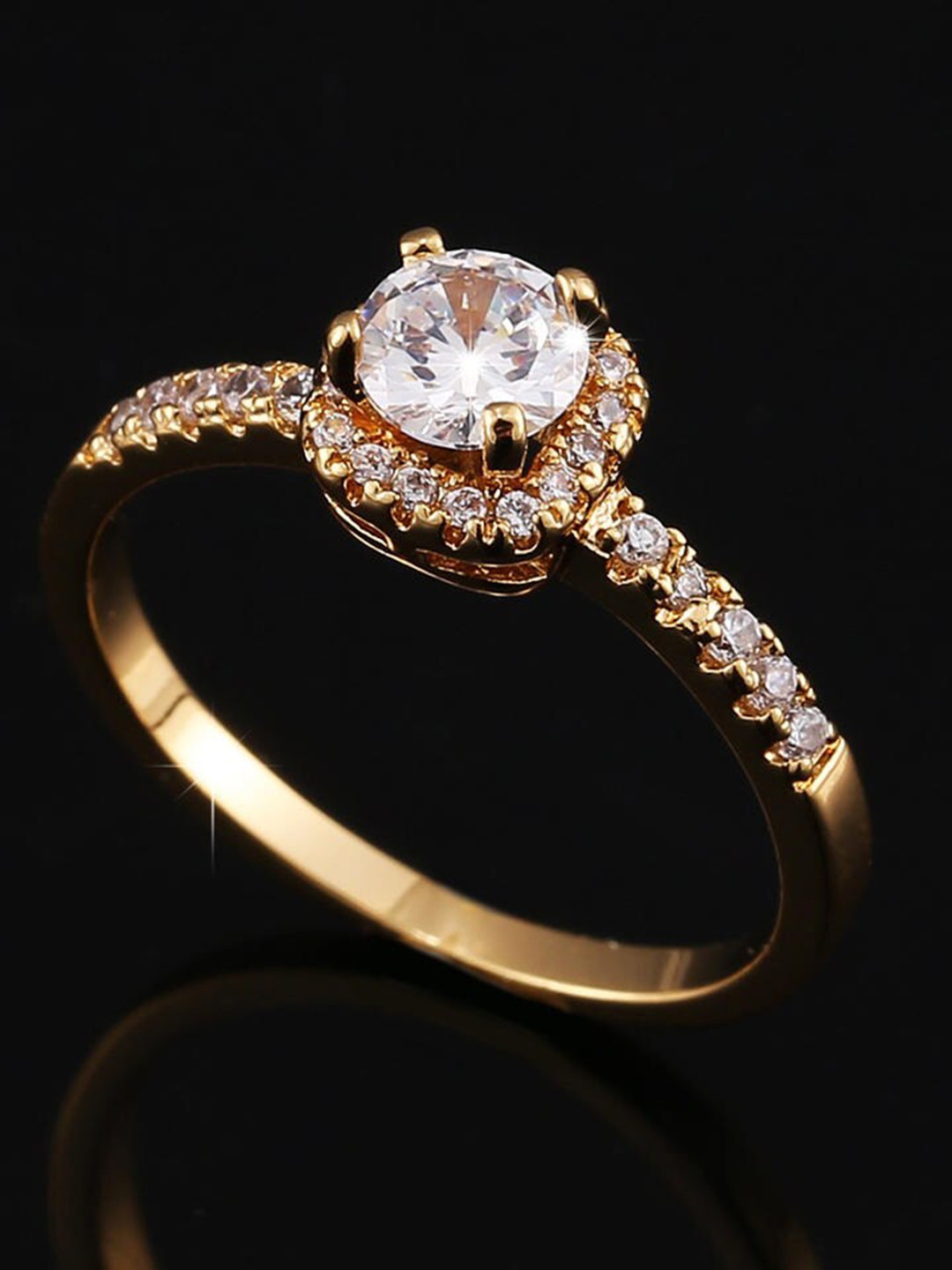 

RARE1STUDIO Gold Plated Cubic Zirconia Finger Ring
