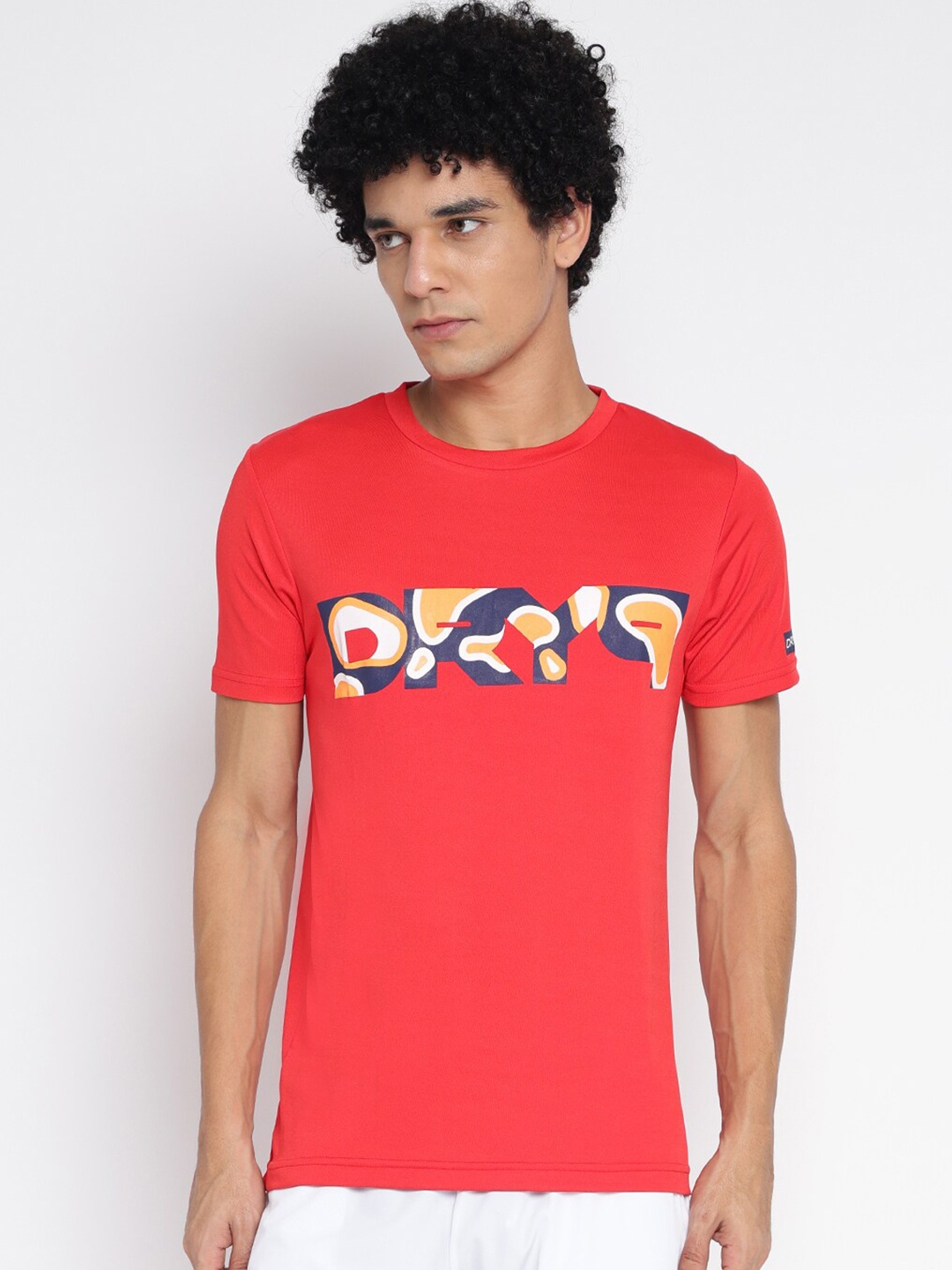 

DRYP EVOLUT Typography Printed Round Neck Short Sleeves T-shirt, Red