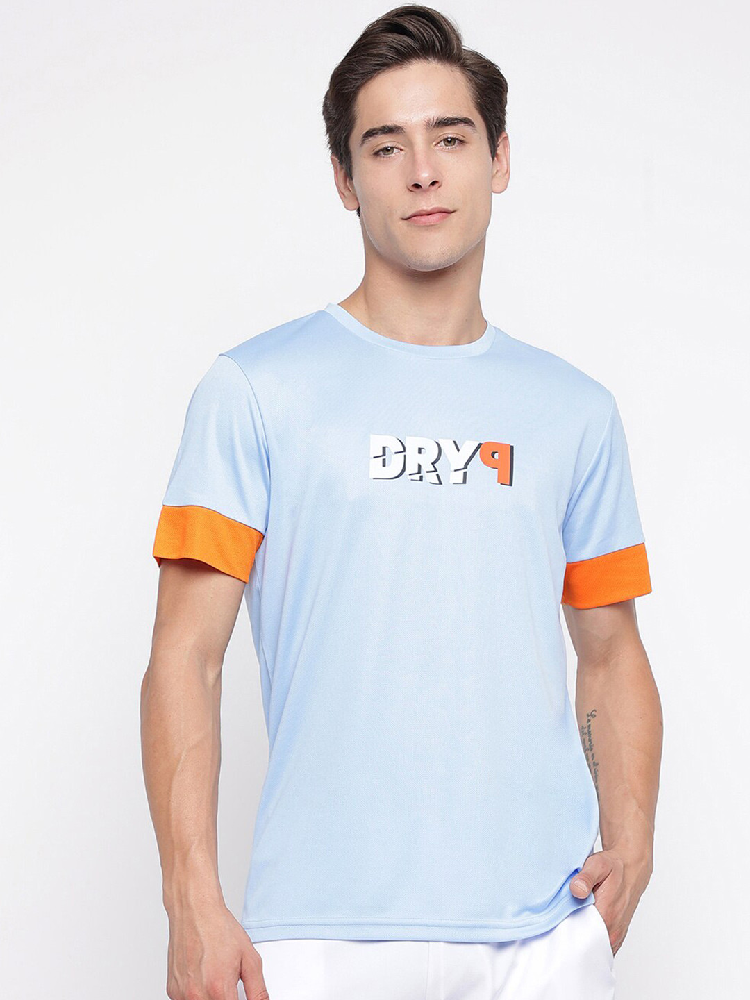 

DRYP EVOLUT Typography Printed Round Neck Short Sleeves T-shirt, Blue