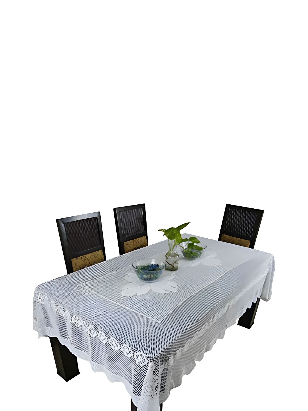 

BIGGER FISH White Floral 6-Seater Table Cover