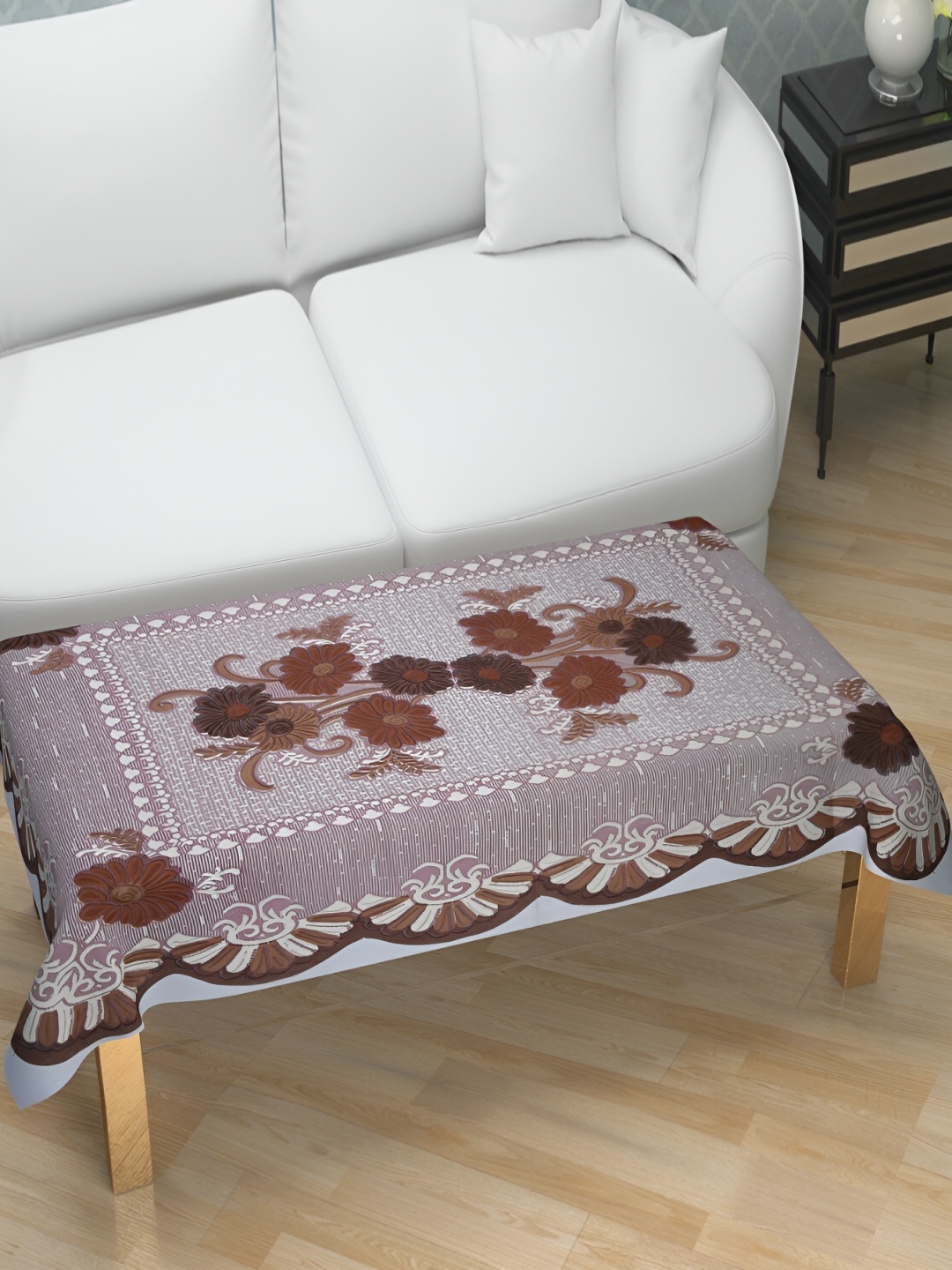 

BIGGER FISH Maroon & White Cotton 4 Seater Table Cover