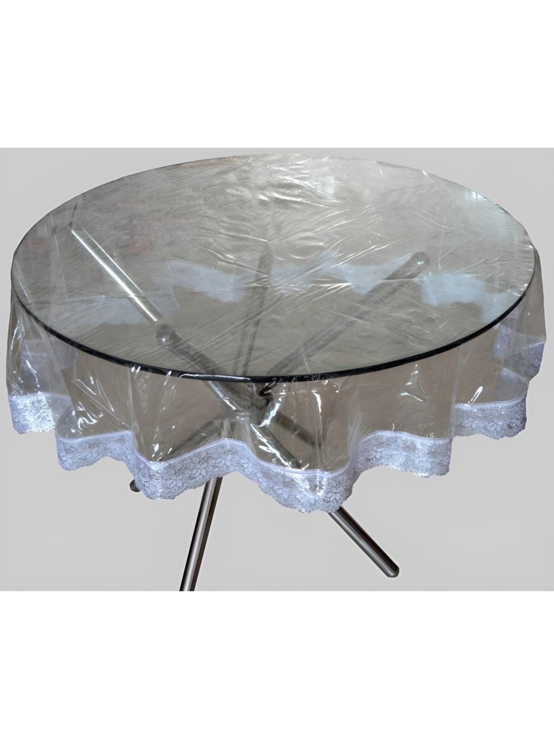 

BIGGER FISH White Rectangle Cotton 6-Seater Table Cover