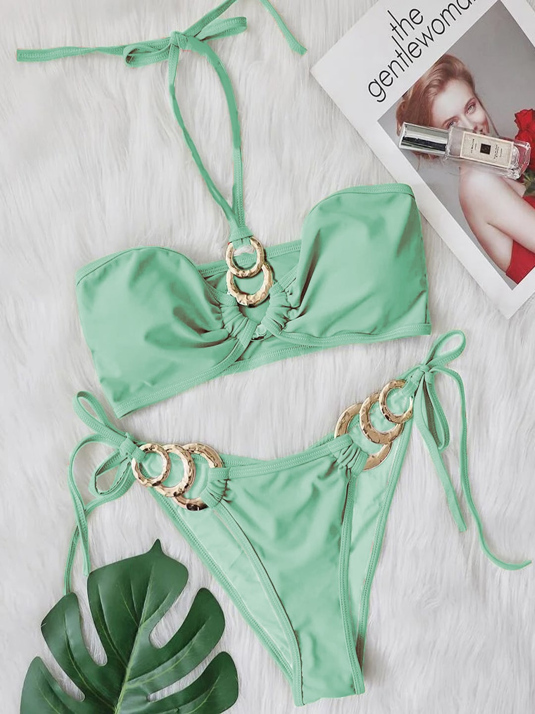 

FIMBUL Non-Padded Lingerie Set, Sea green