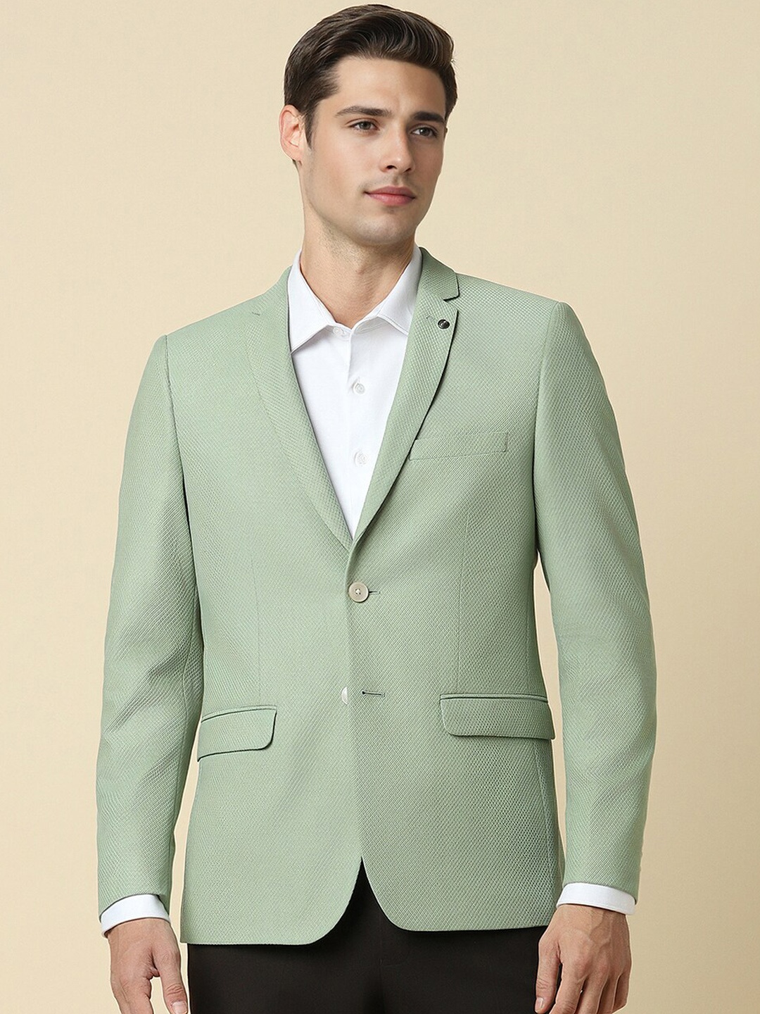 

Allen Solly Men Ultra Slim-Fit Single-Breasted Blazer, Green