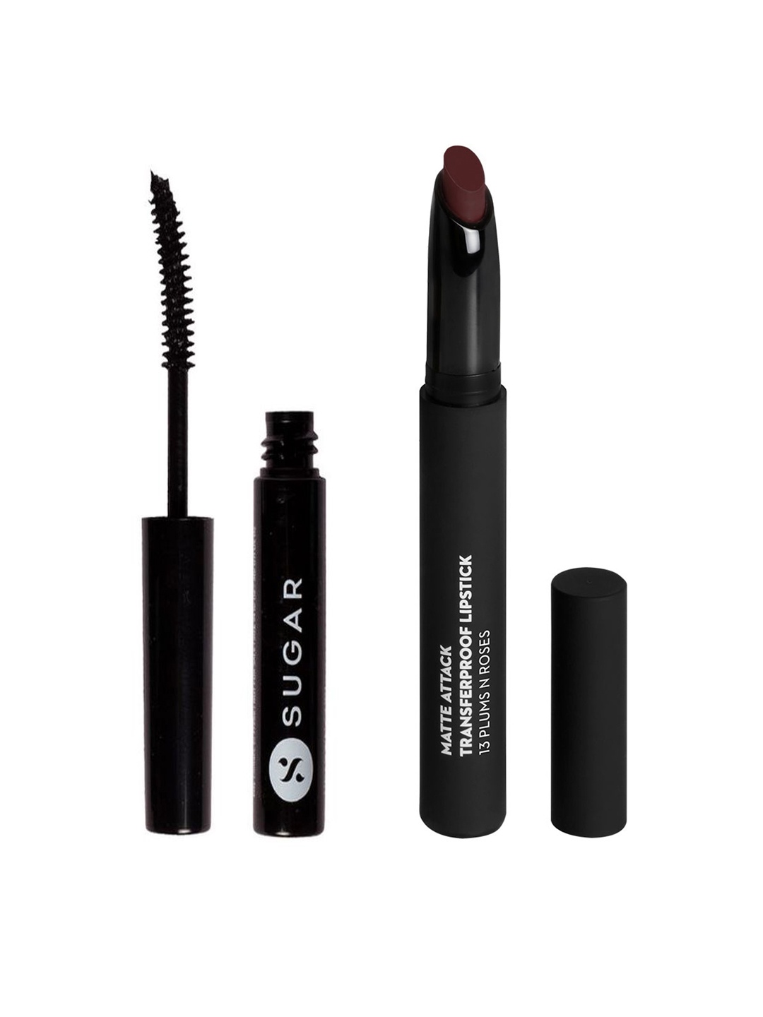 

SUGAR Set of Matte Attack Lipstick & Uptown Curl Lengthening Mini Mascara, Purple