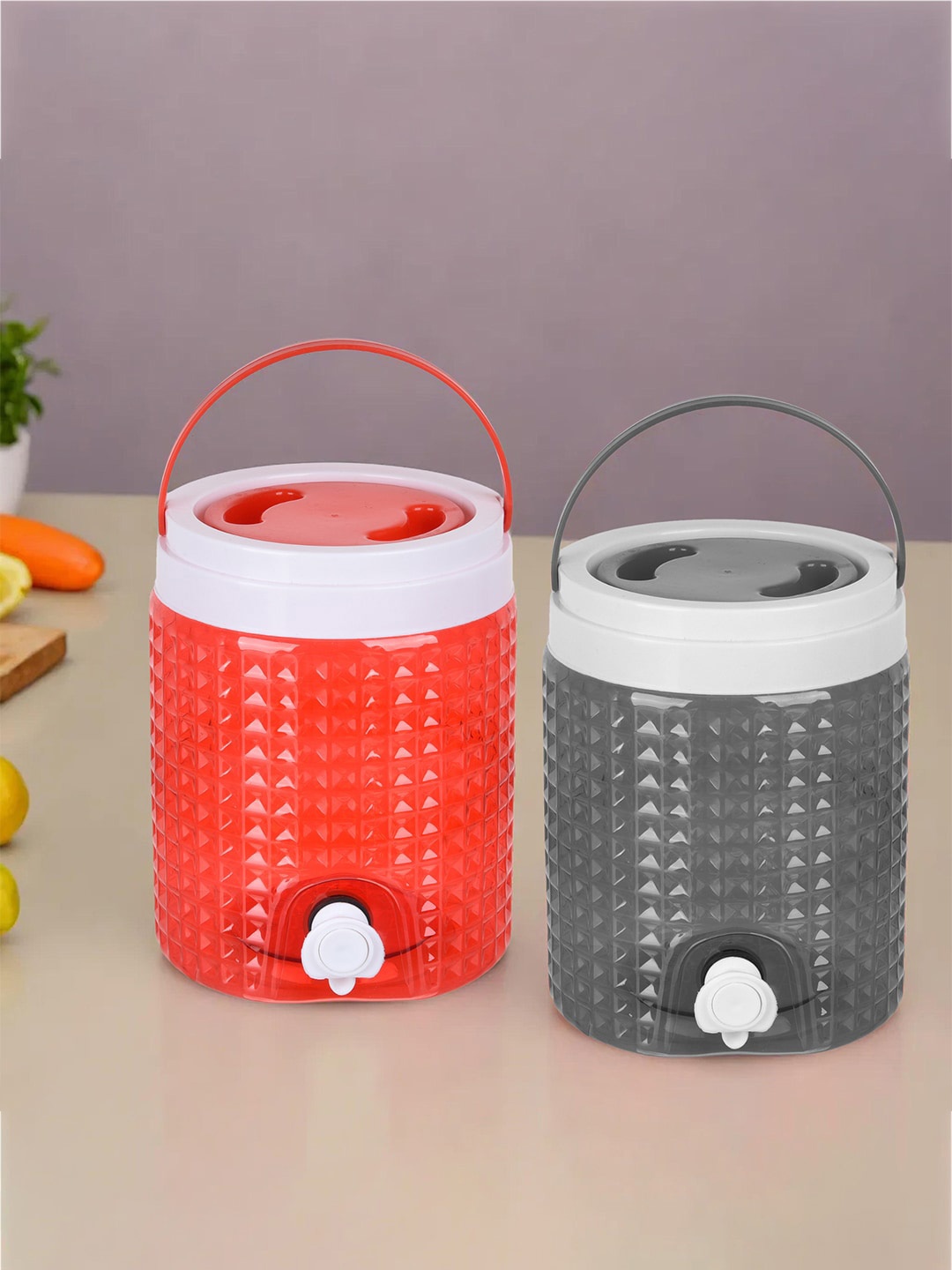

Kuber Industries Red & Grey 2 Pieces Travelling Water Camper Jug 4.5 l