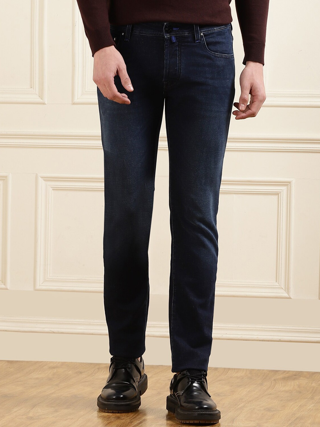 

Jacob Cohen Men Super Skinny Fit Light Fade Stretchable Jeans, Navy blue