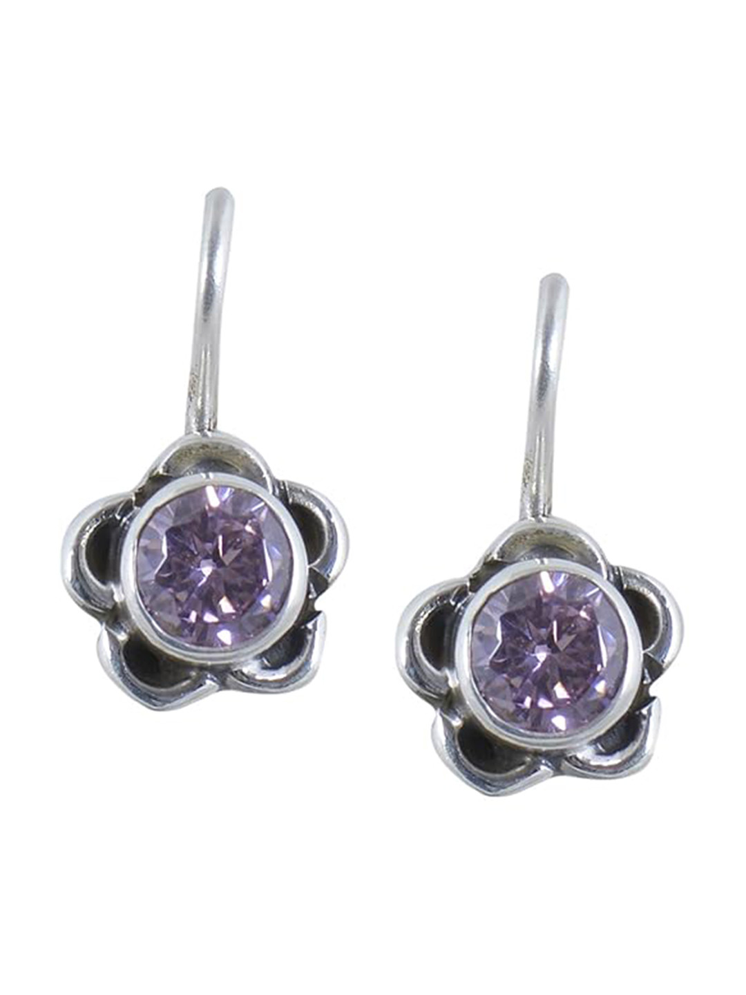 

Silverwala 925 Silver Stones Studded Drop Earrings