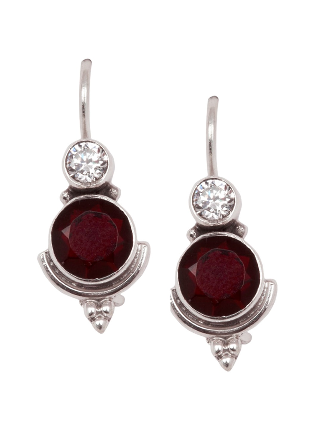 

Silverwala 925 Silver Contemporary Oxidised Drop Earrings