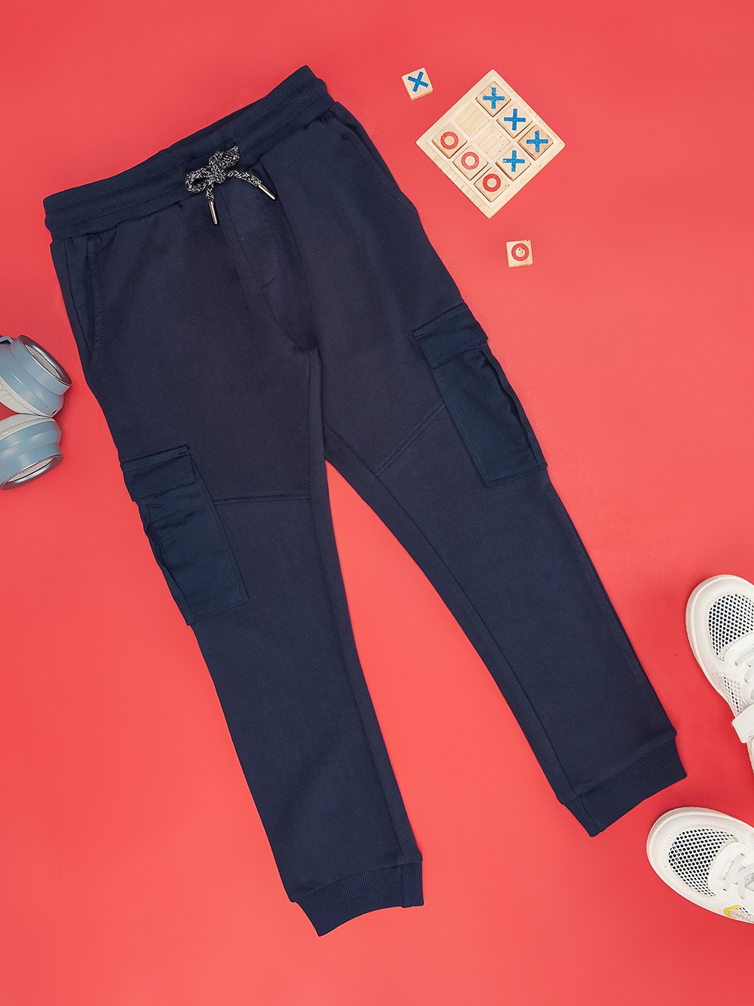 

YU by Pantaloons Boys Mid Rise Joggers, Navy blue