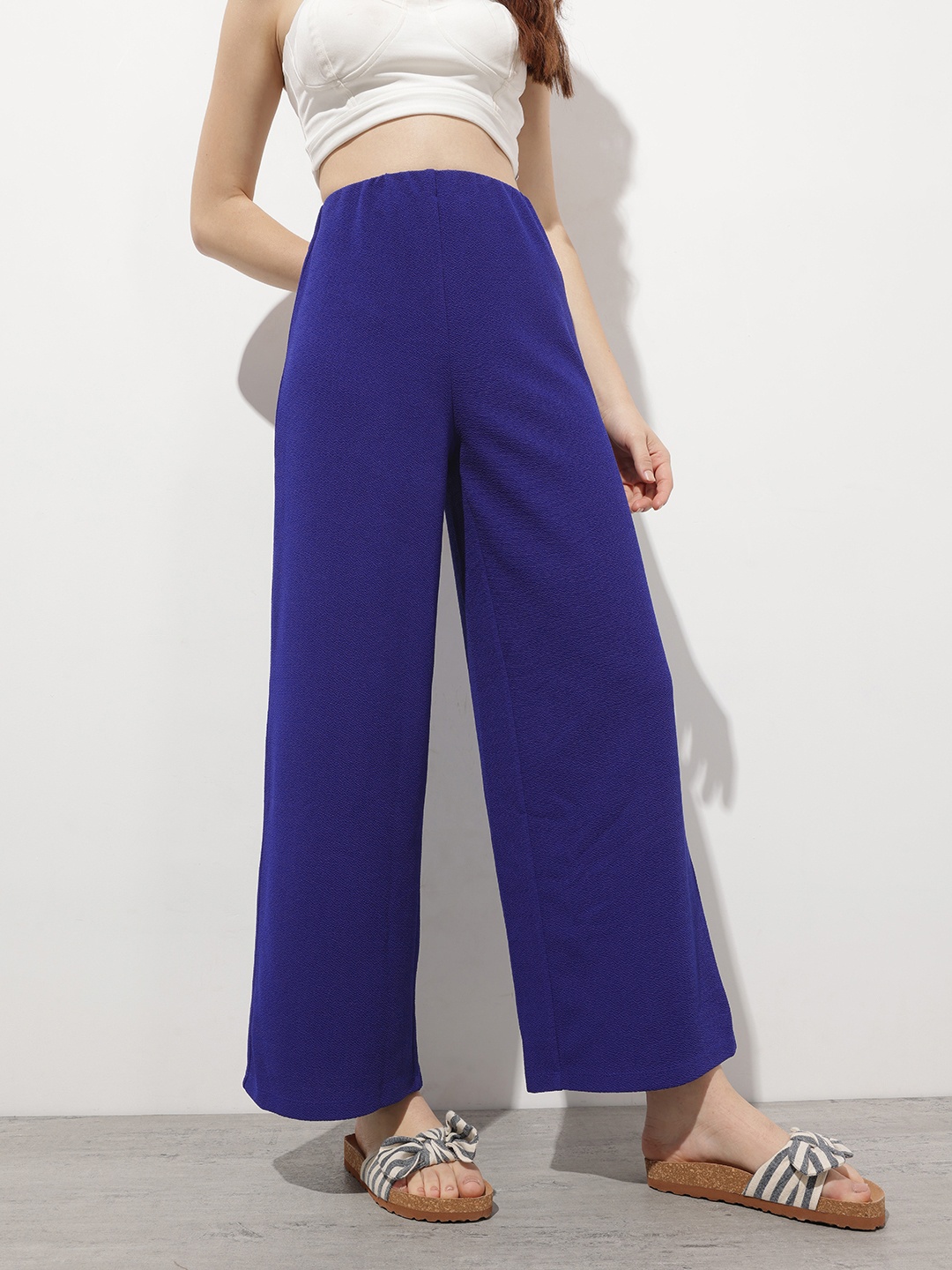 

DressBerry Workspace LBD Edit Wide Leg Trousers, Blue