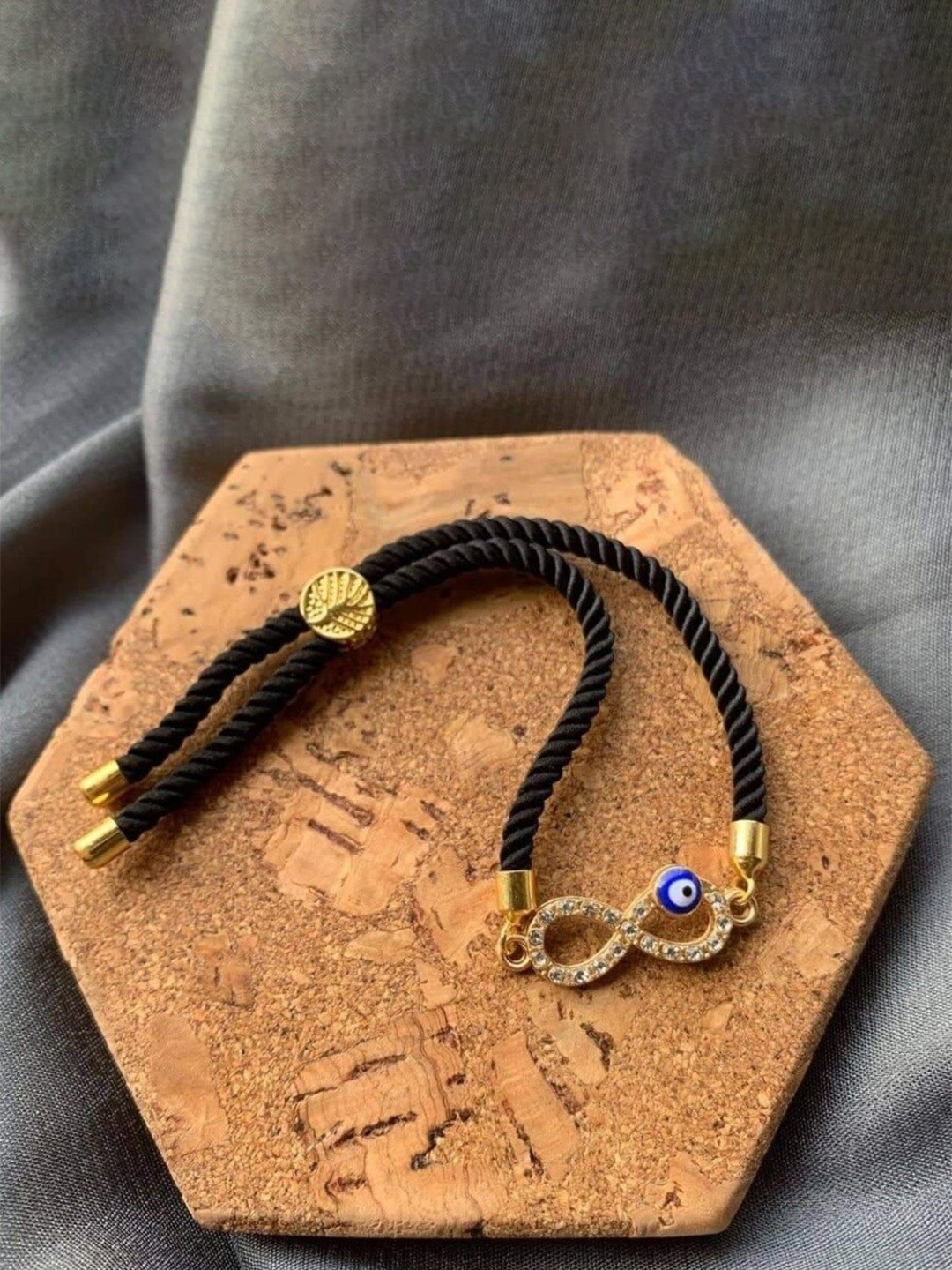 

EL REGALO Evil Eye Wraparound Bracelet, Black