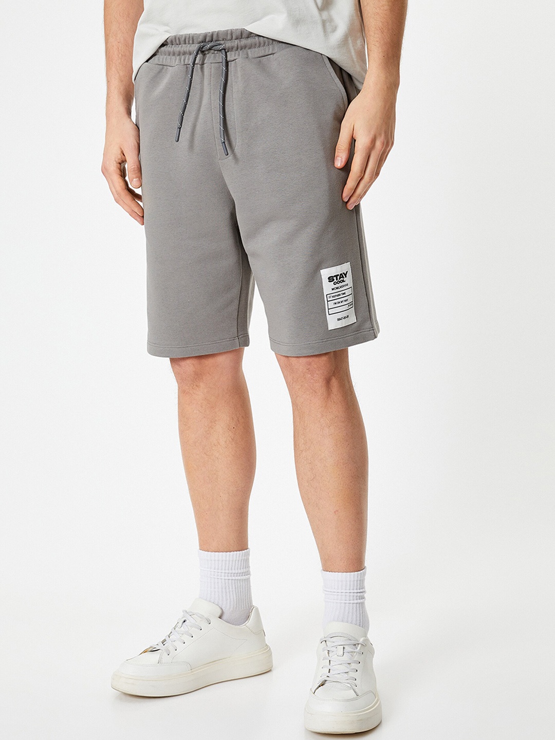 

Koton Men Mid-Rise Sports Shorts, Grey