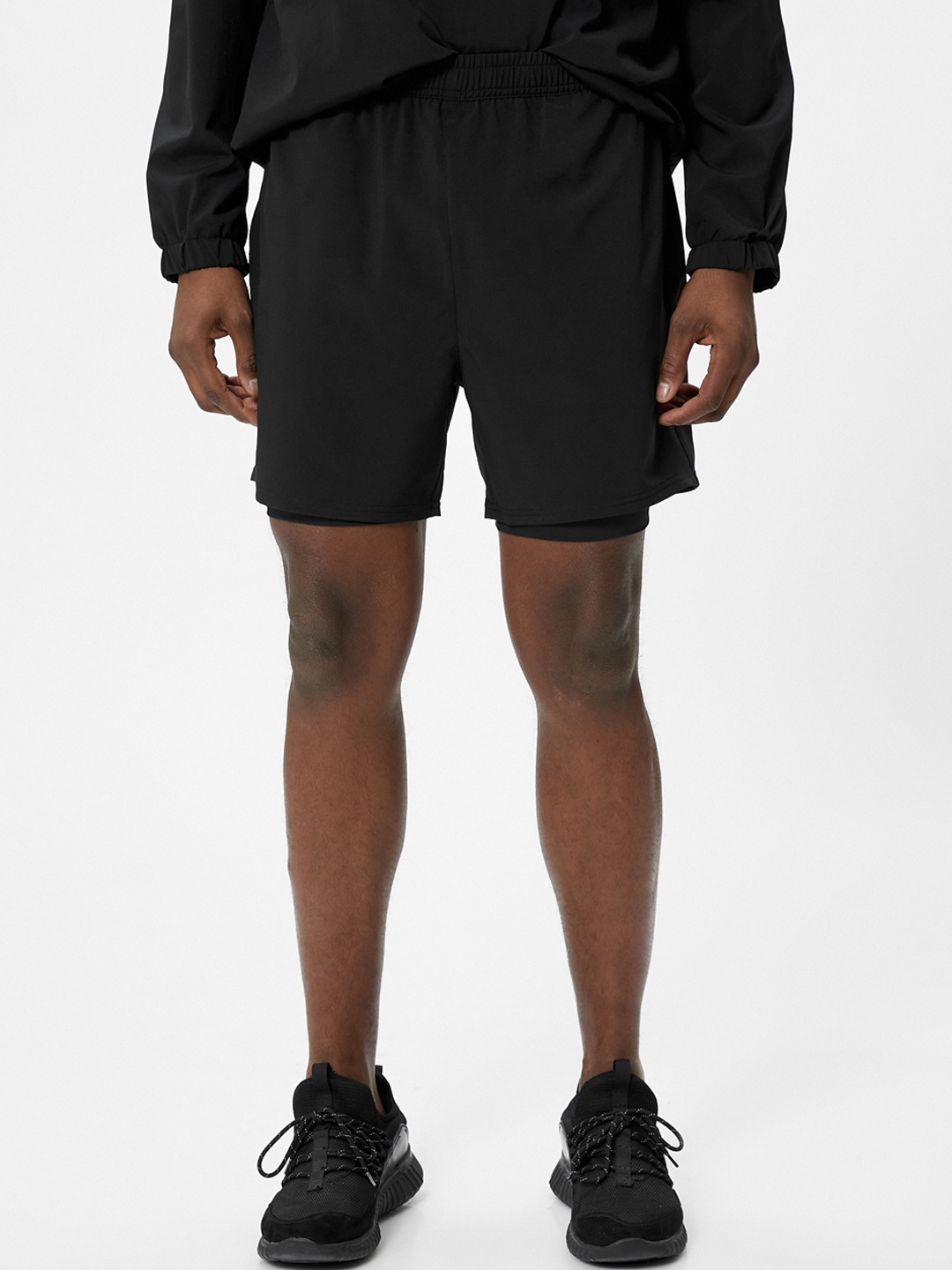 

Koton Men High-Rise Sports Shorts, Black