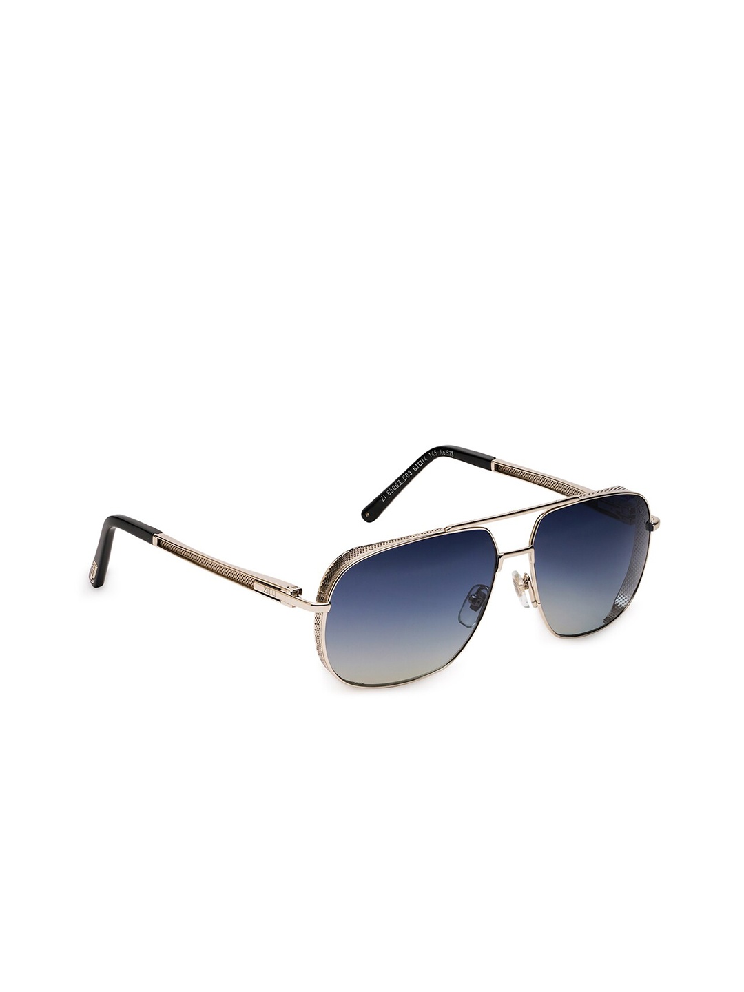 

ZILLI Men Rectangle Sunglasses with UV Protected Lens ZI65063, Blue