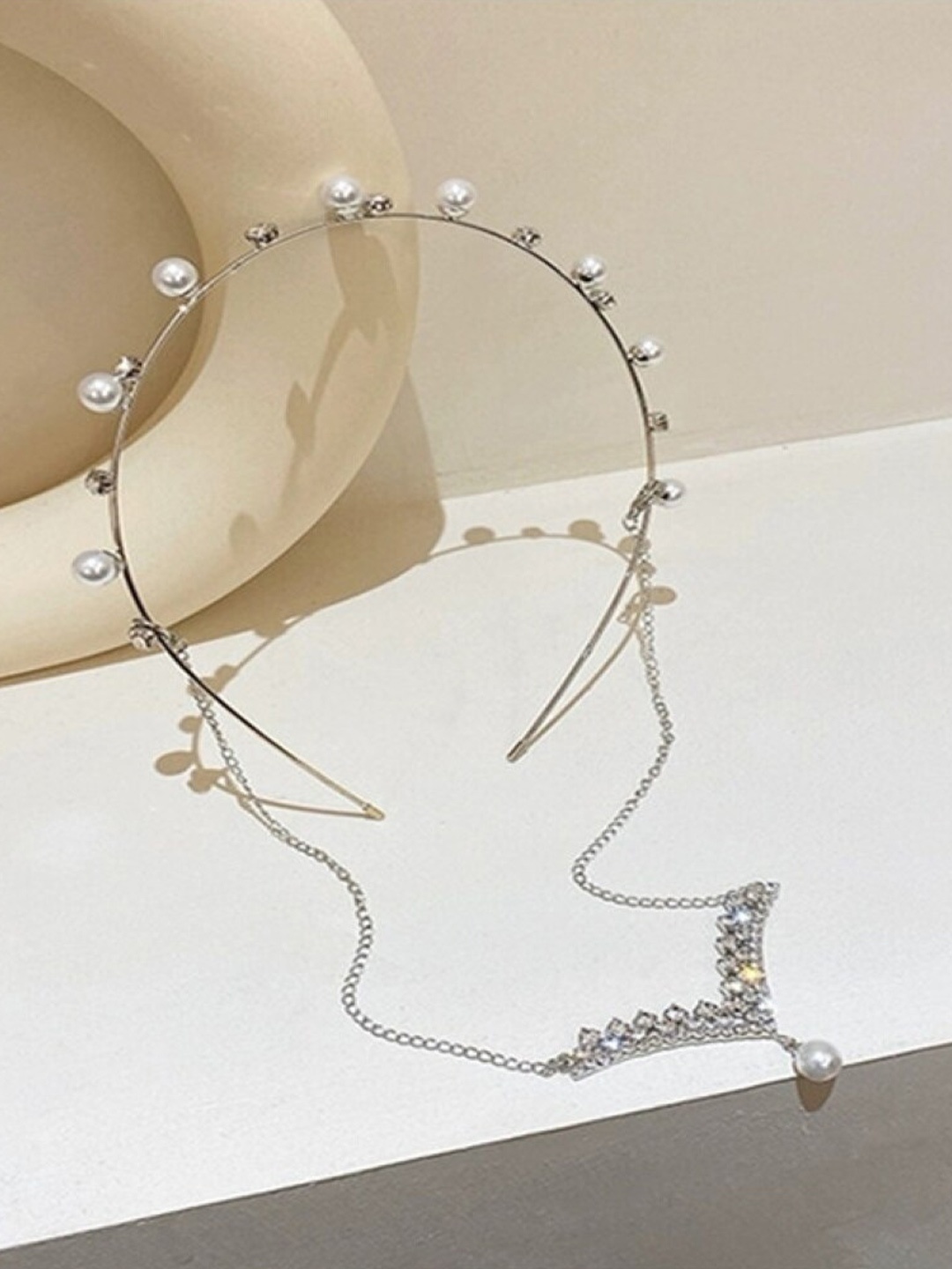 

EL REGALO Embellished Hairband, Silver