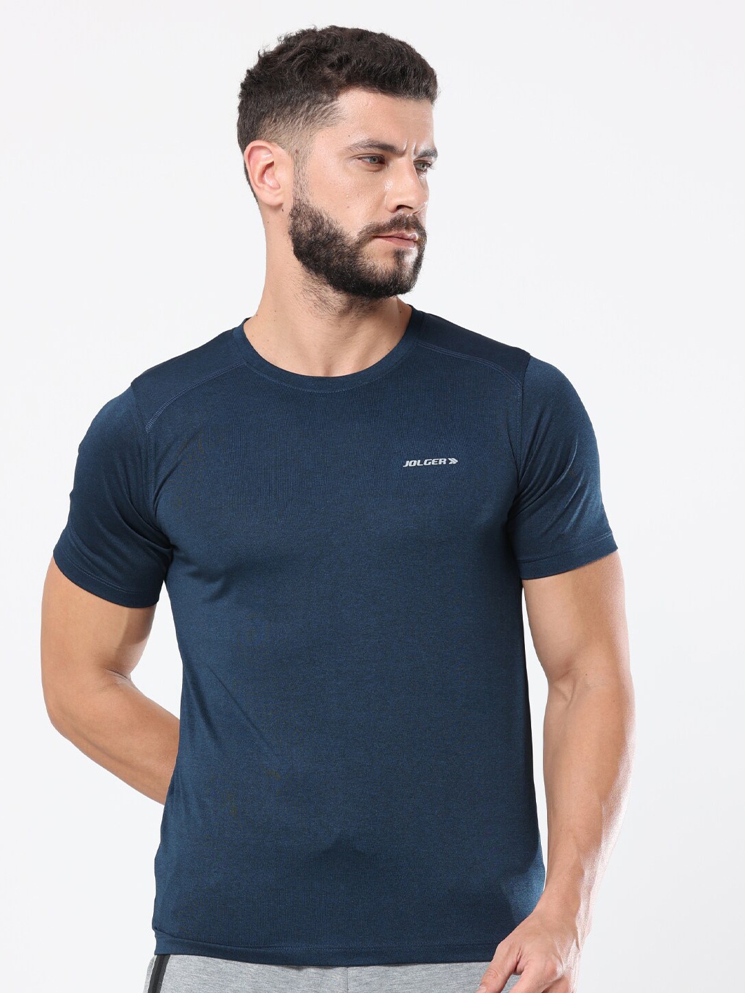 

JOLGER Men Quick-dry Lightweight Crew Neck T-shirt, Navy blue