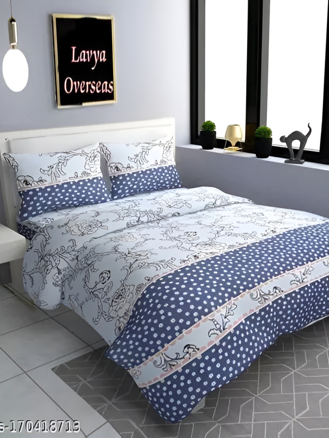 

Innovative Edge Purple Abstract 160 TC Cotton Fitted King Bedsheet With 2 Pillow Covers