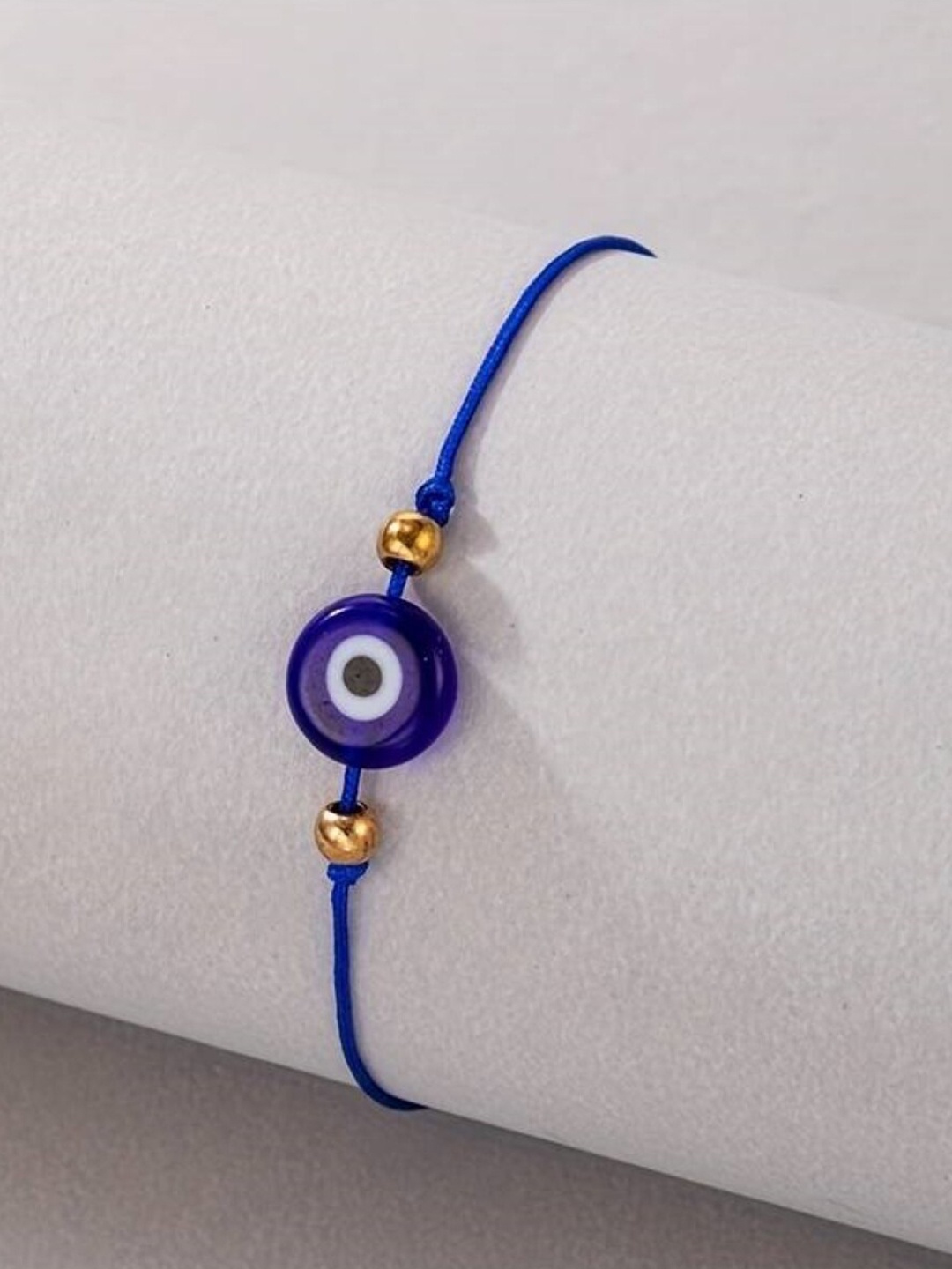 

EL REGALO Evil Eye Charm Anklet, Blue
