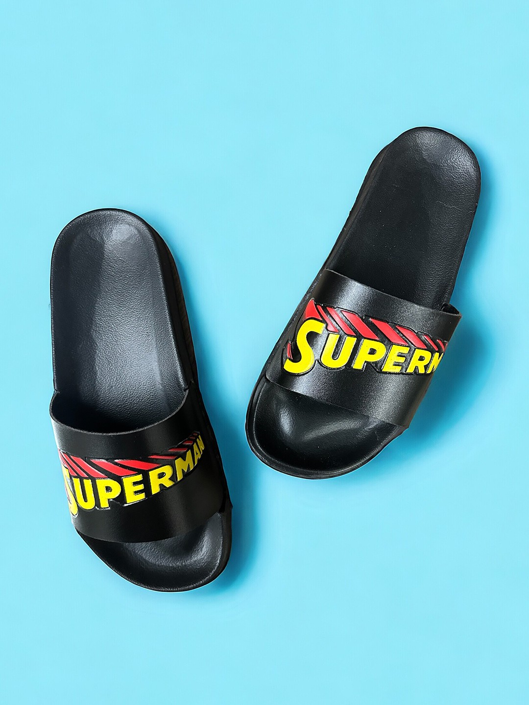 

BAESD Men Printed Sliders, Black