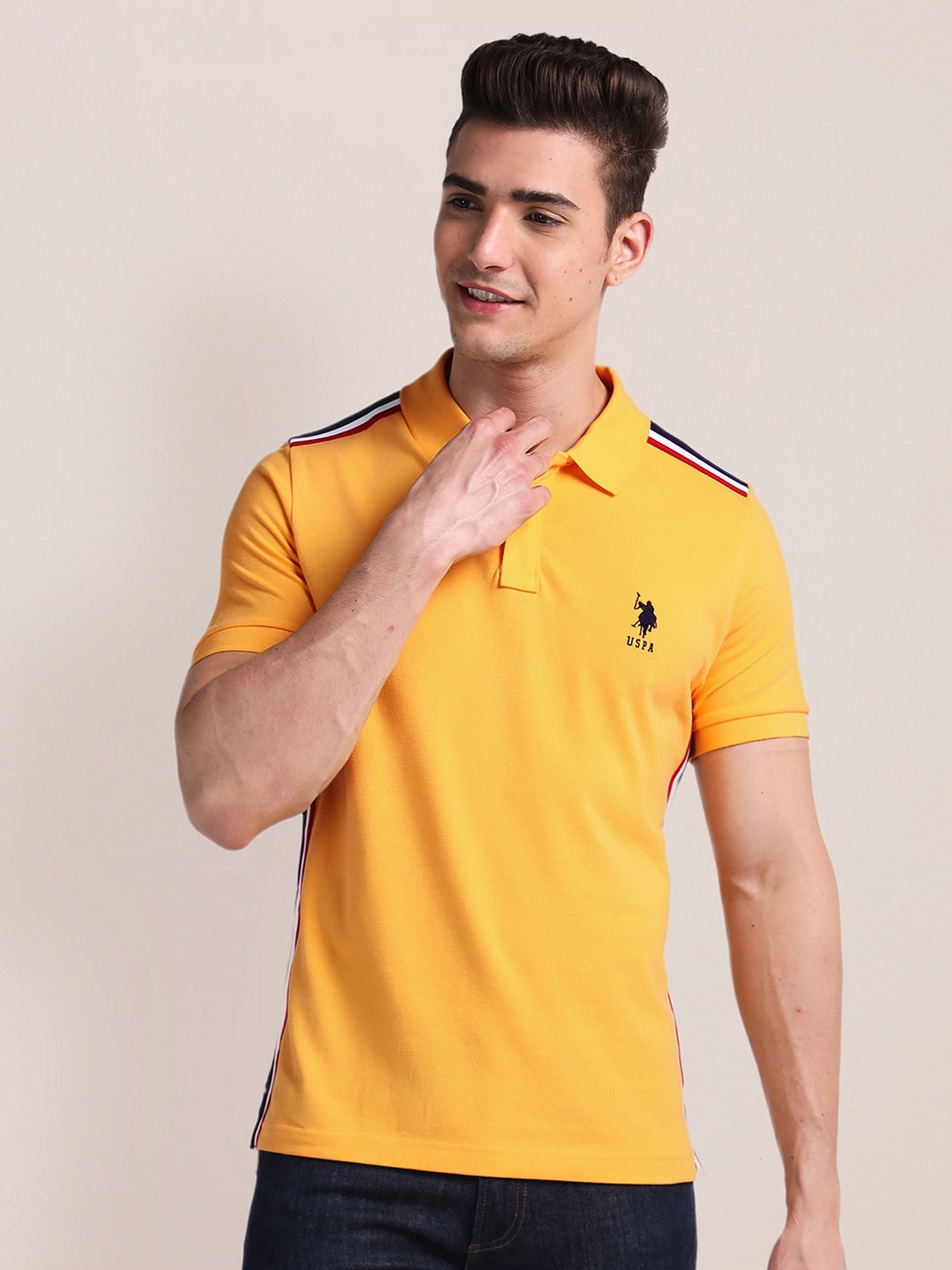 

U.S. Polo Assn. Polo Collar Slim Fit T-shirt, Yellow