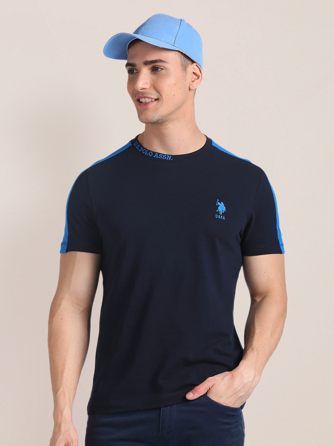 

U.S. Polo Assn. Round Neck Slim Fit T-shirt, Blue