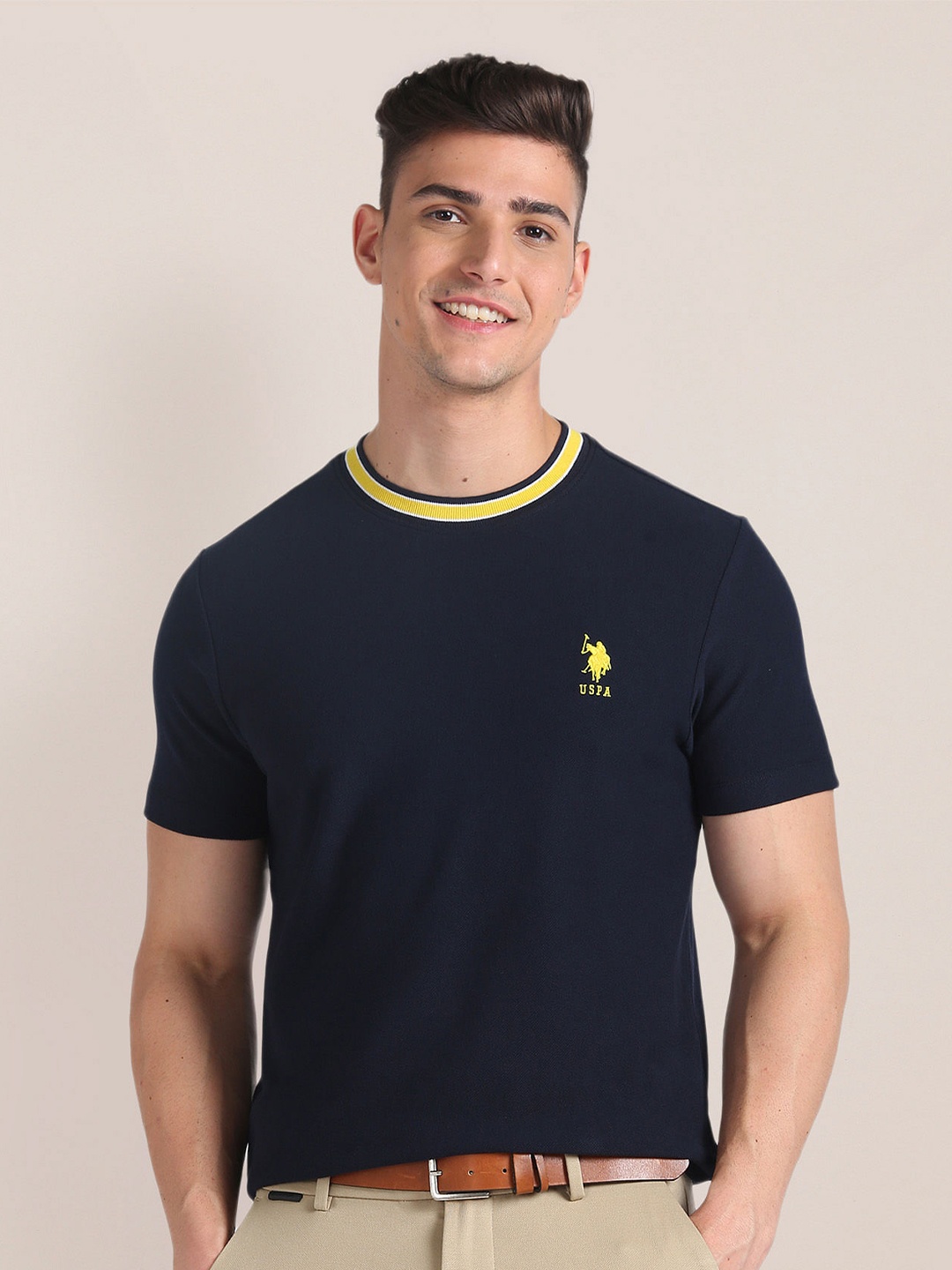 

U.S. Polo Assn. Round Neck Slim Fit T-shirt, Blue