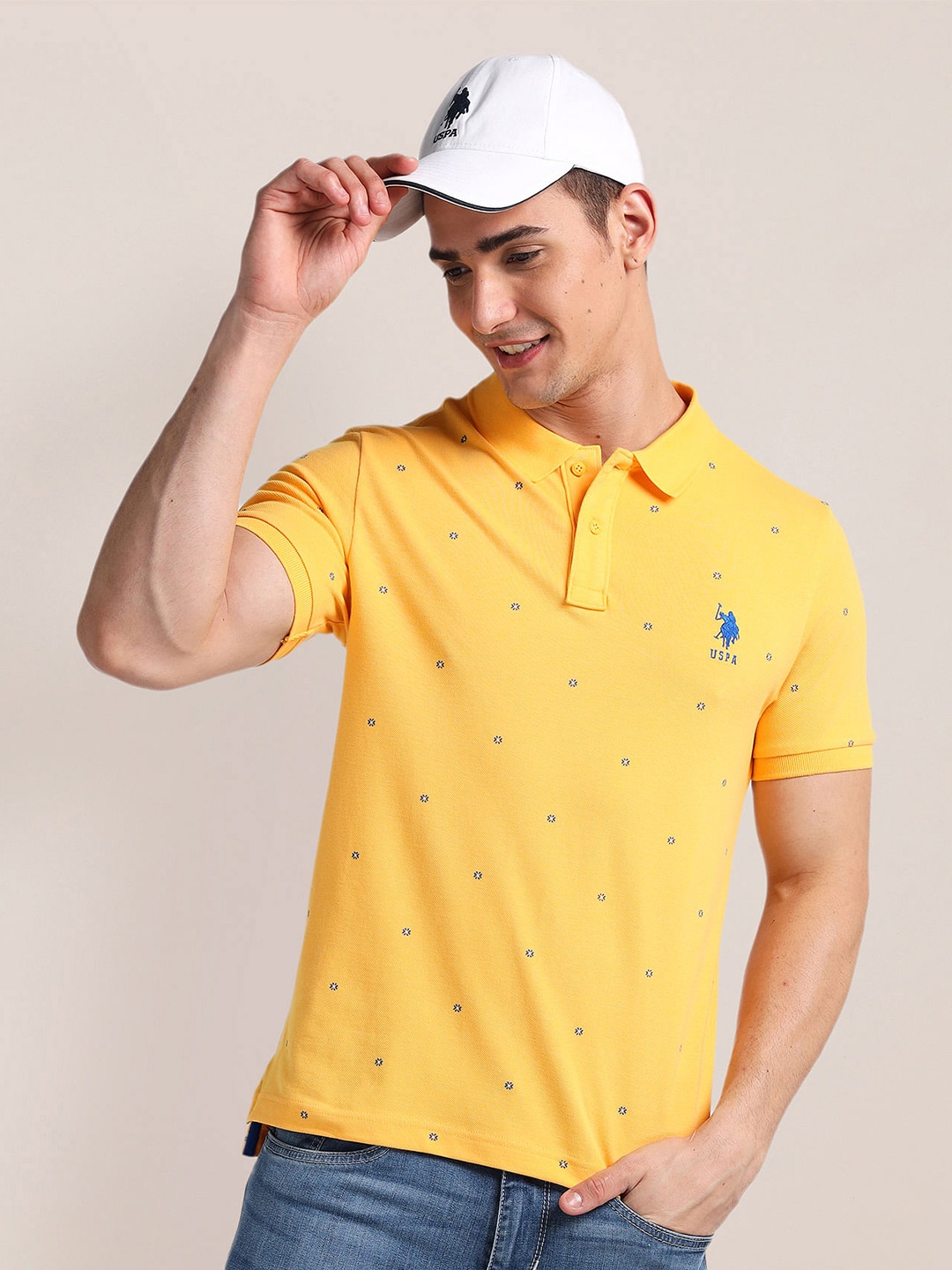 

U.S. Polo Assn. Polo Collar Slim Fit T-shirt, Yellow