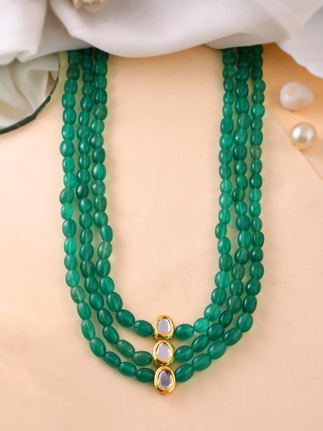 

Silvermerc Designs Gold-Plated Beaded Necklace
