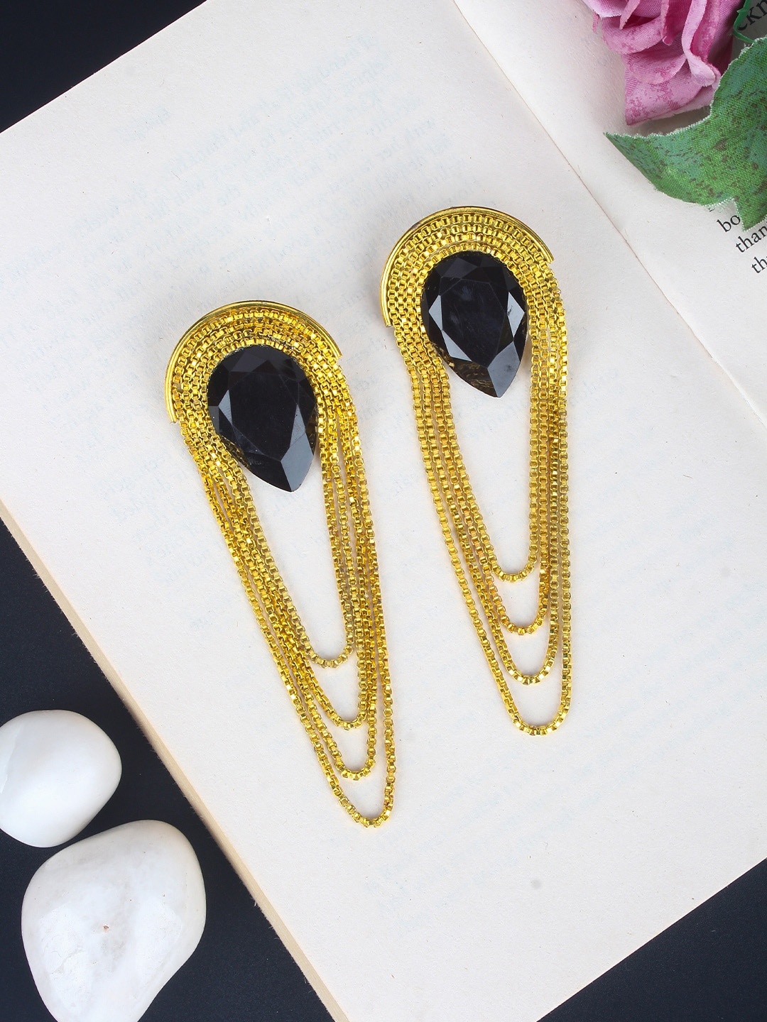 

DressBerry Gold-Plated Contemporary Drop Earrings