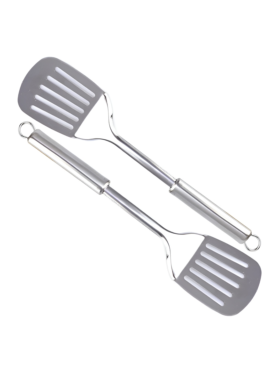 

Kuber Industries 2 Pieces Stainless Steel Cooking Turner Set, Silver