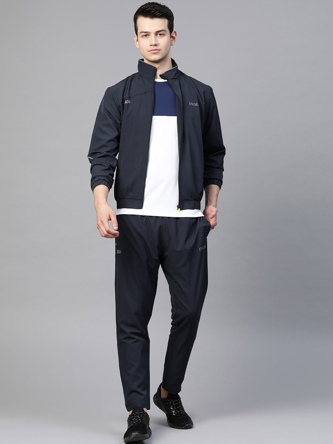 

DIDA Light Weight Stretchable Active Sports Gym Training Tracksuit, Navy blue
