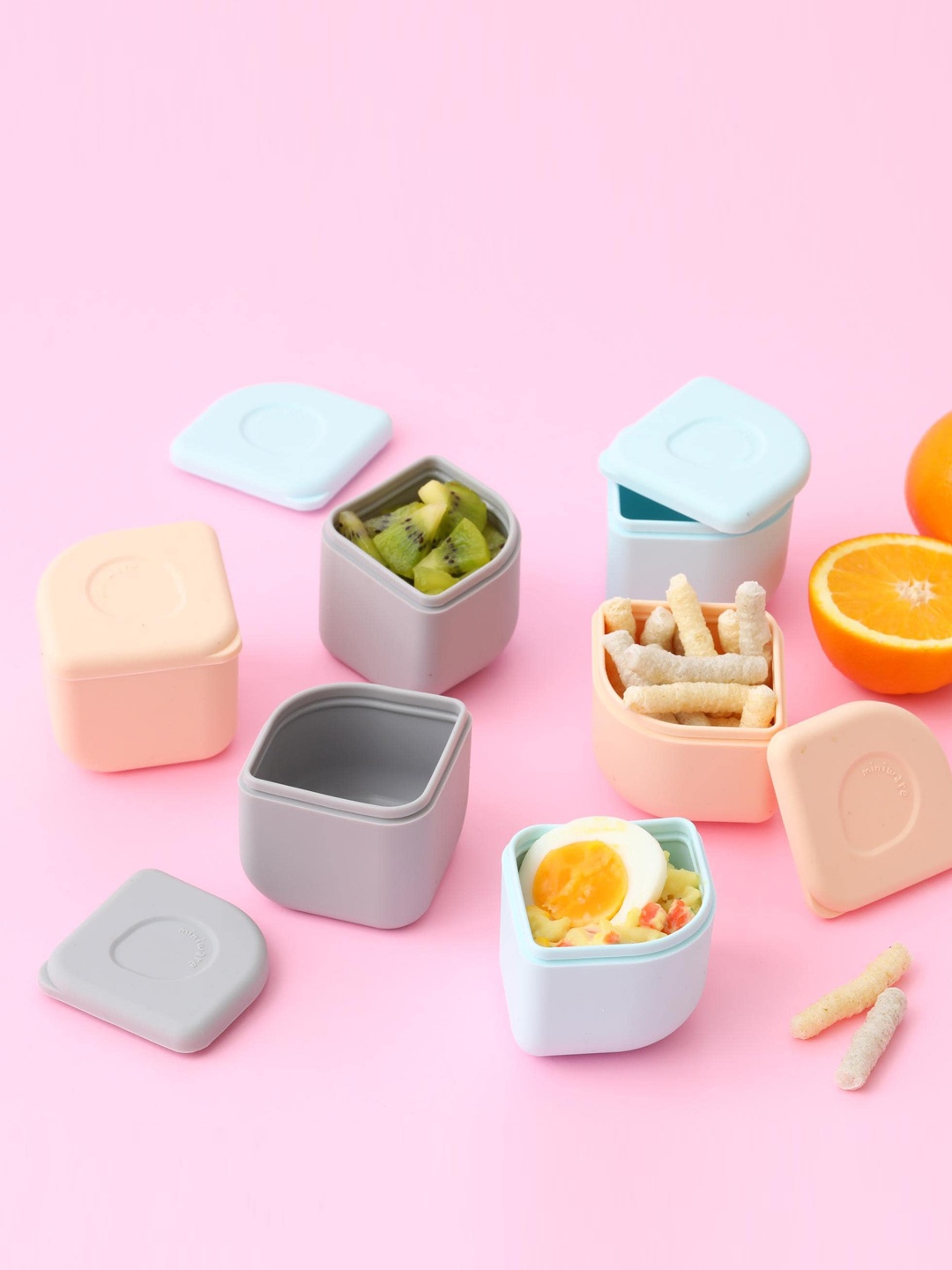 

Miniware Peach 2 Pieces Leakproof Lunch Box