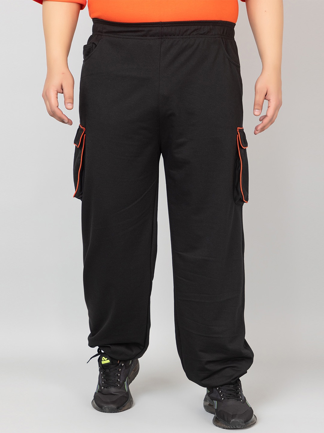 

CHKOKKO Men Plus Size Relaxed Fit Track Pants, Black