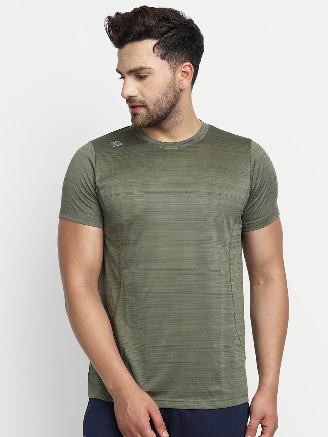 

DIDA Dry-Fit Light Weight Stretchable Sports Active Training T-Shirt, Olive