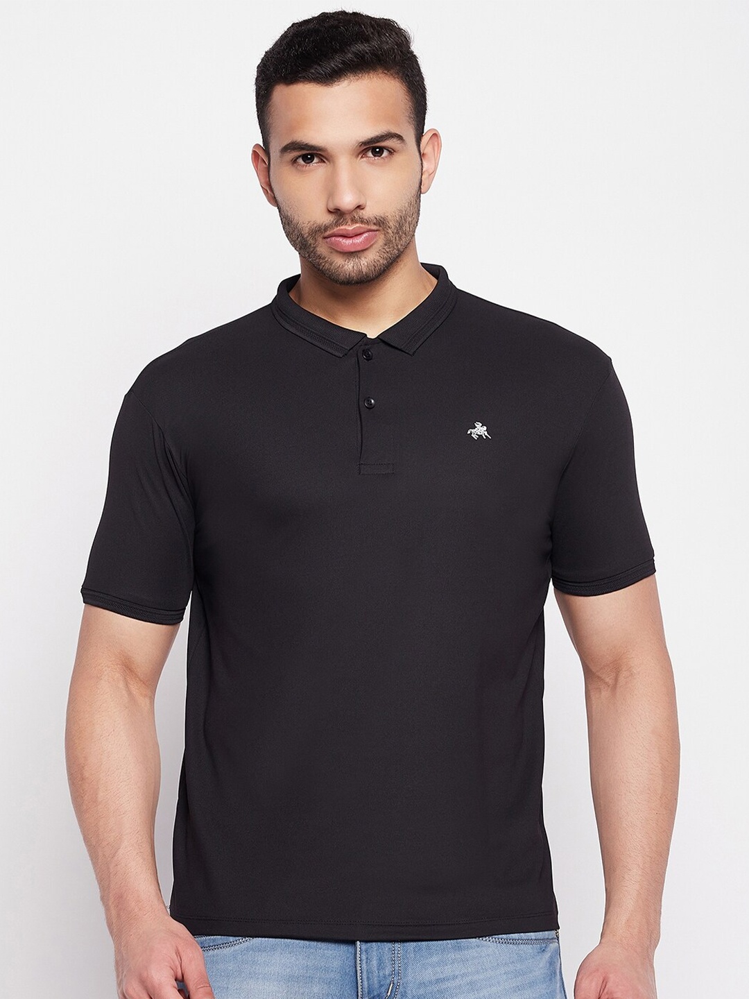 

Parcel Yard Polo Collar Short Sleeves Cotton T-shirt, Black