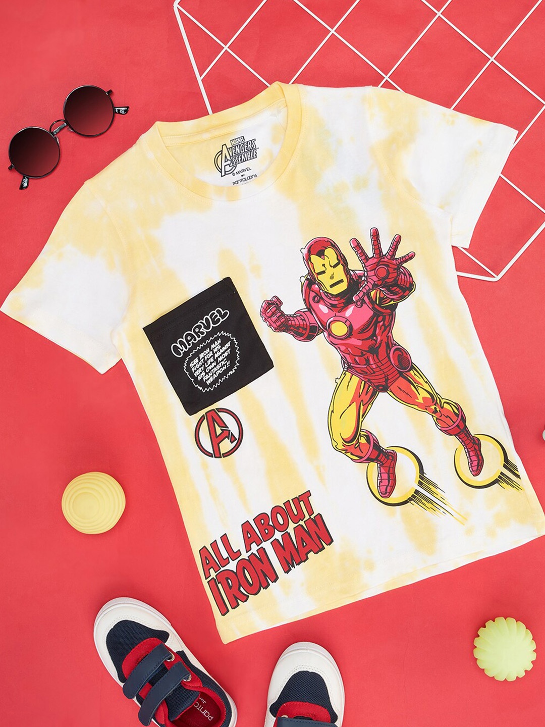 

Pantaloons Junior Boys Marvel Printed Cotton T-shirt, White