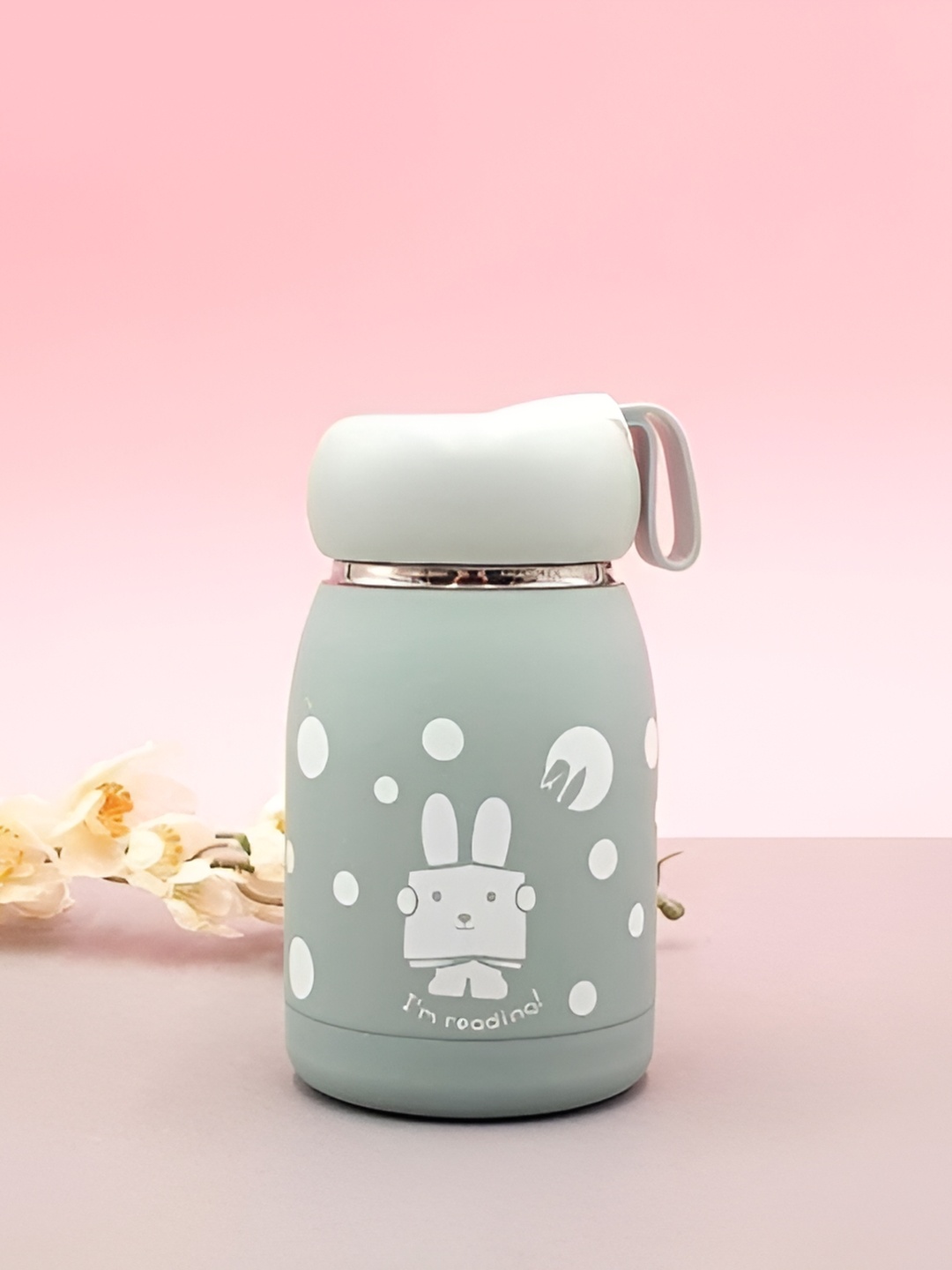

WELOUR Grey Conversational Printed Glass Water Bottle 330 ml