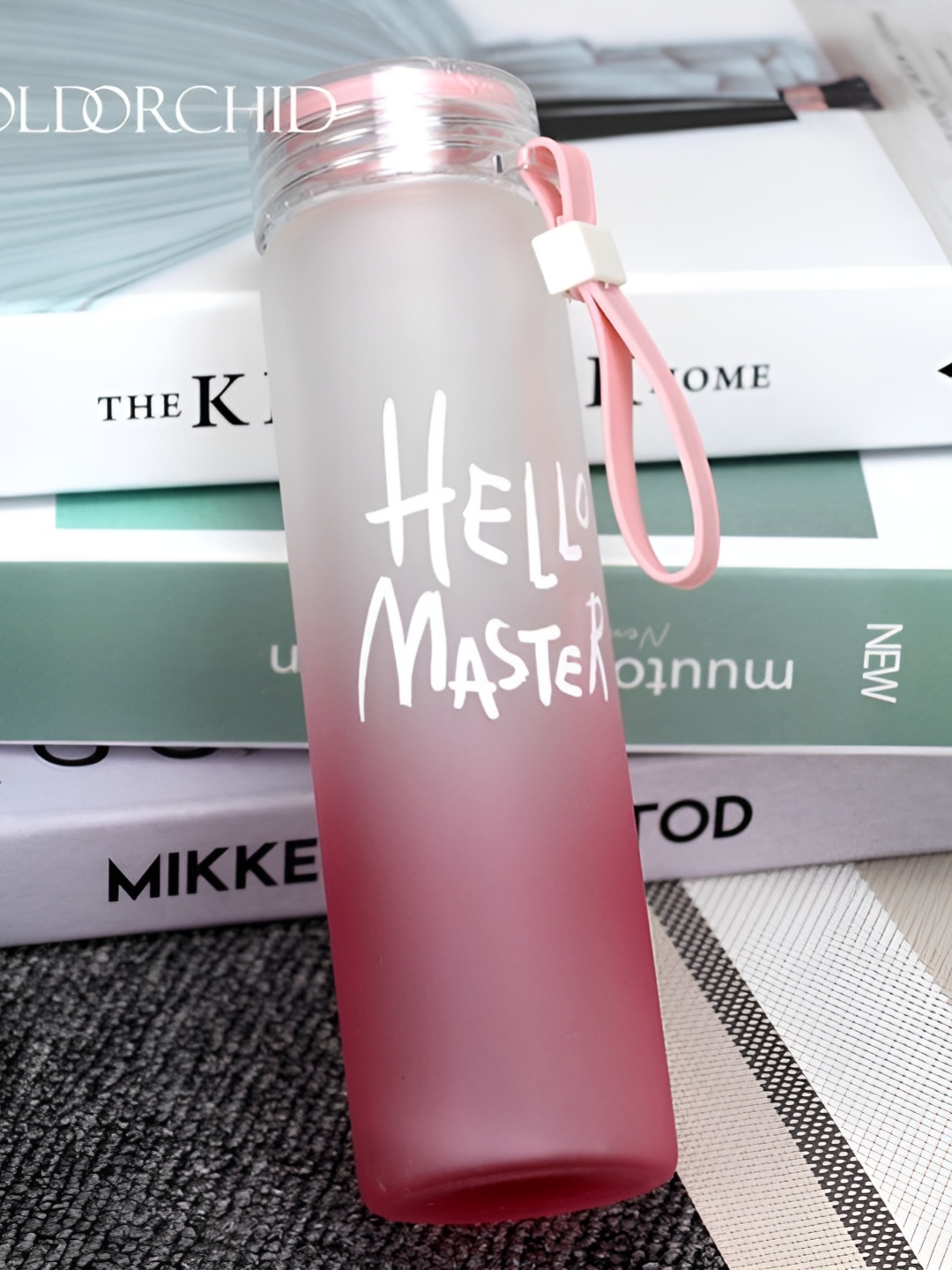

WELOUR Pink Glass Water Bottle