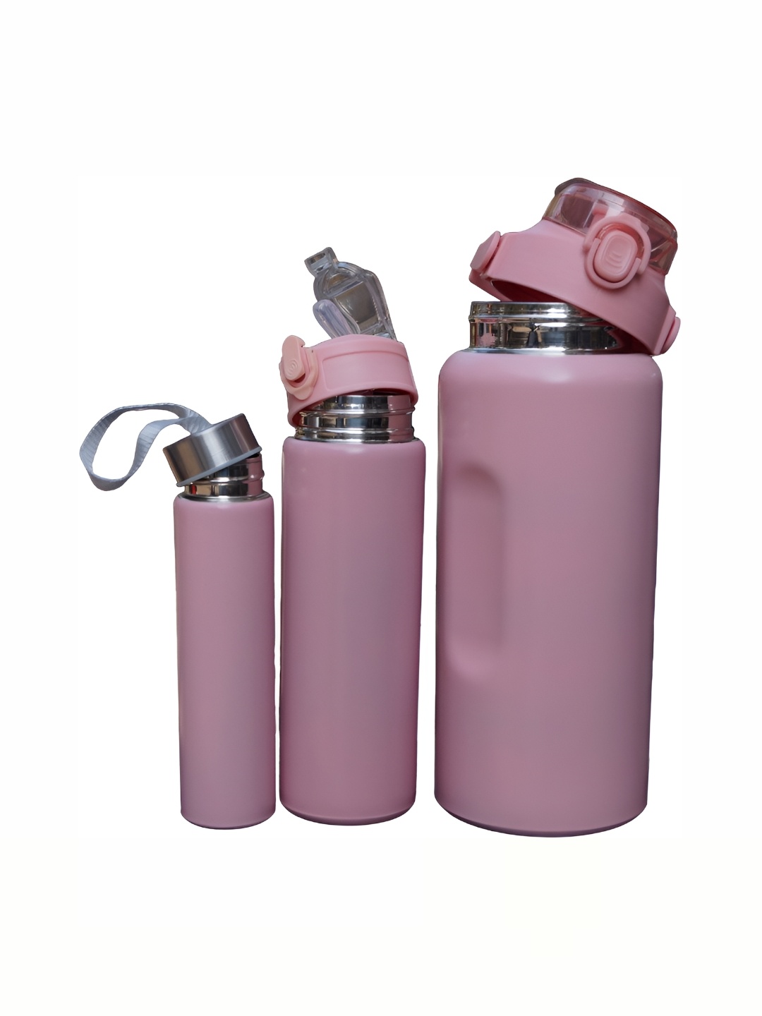 

WELOUR Pink 3 Pieces Stainless Steel Water Bottles 1.6 L Each